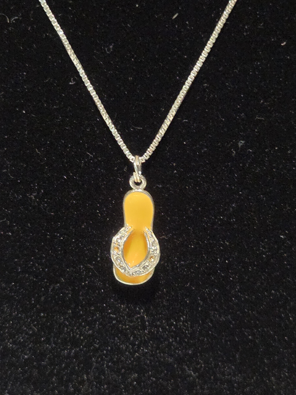 Yellow Flip-Flop Pendant Necklace - Women Jewelry